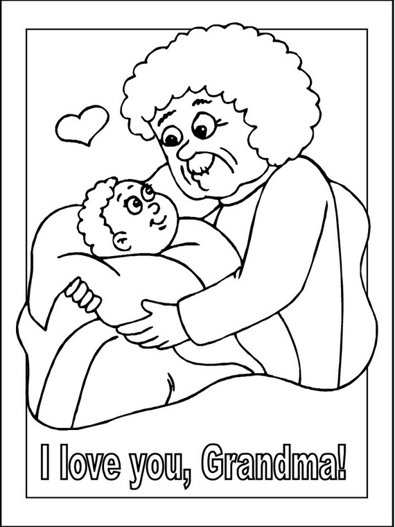 570x760 Family Day Coloring Pages Grandparents Day Coloring Pages