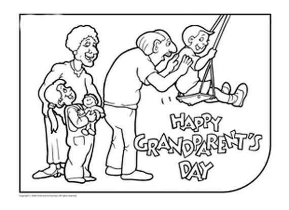570x416 Grandparents Day Coloring Pages