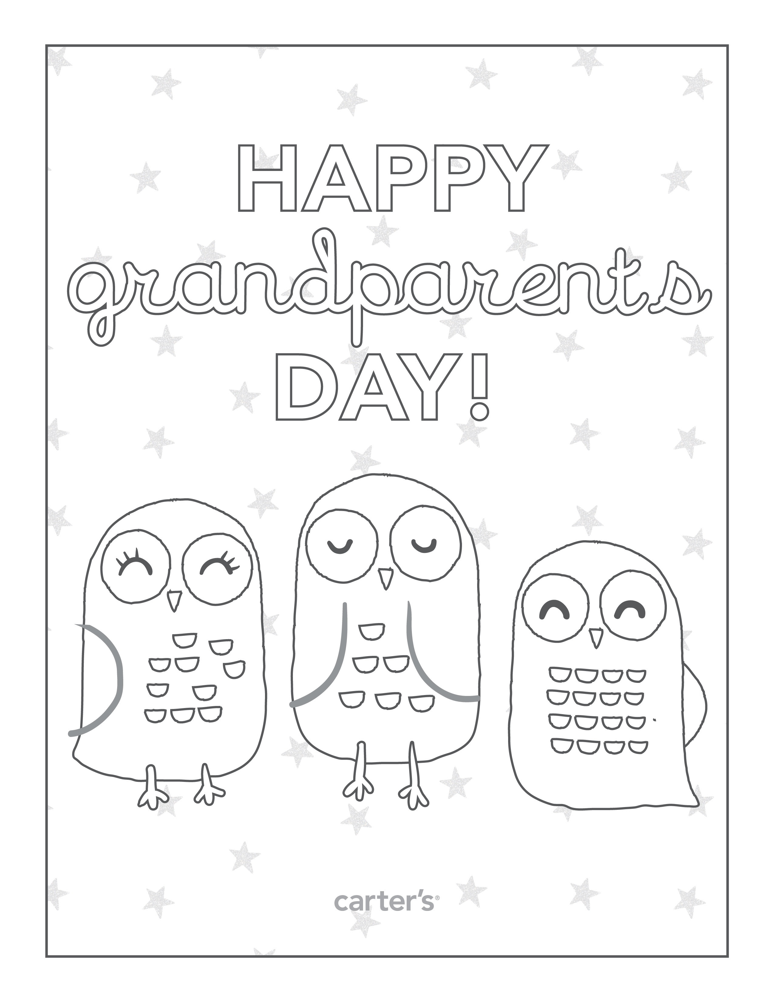 2550x3300 Happy Grandparents Day Coloring Page Free Printable Pages Within