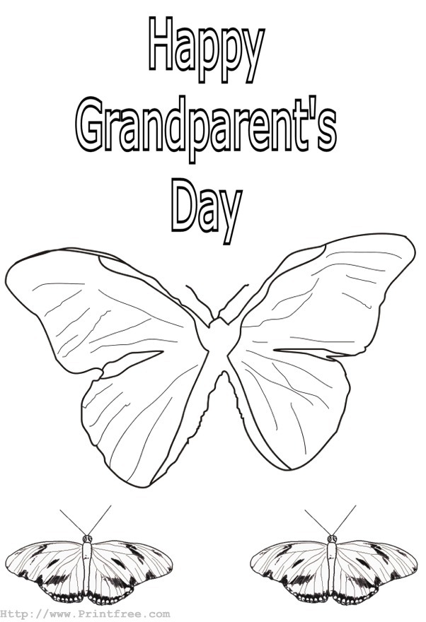 602x880 Coloring Pages For Grandparents Day, Happy Grandparents Day