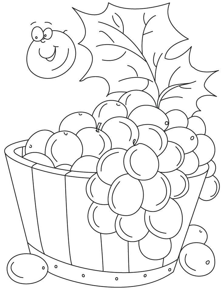 738x954 Grapes Coloring Page Grapes In Tub Coloring Pages Grape Vine