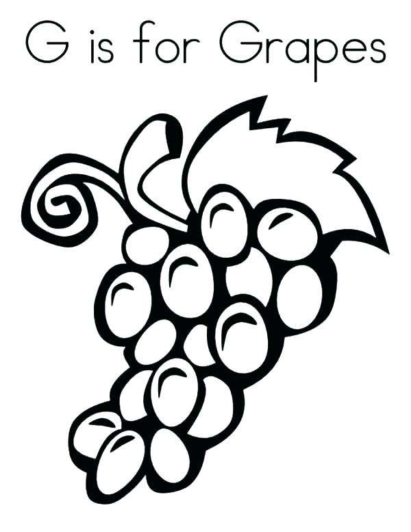 600x776 Grapes Coloring Pages Grapes Coloring Pages For Kids Grape Ape