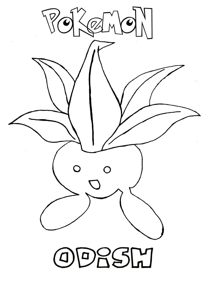 848x1200 Odish Pokemon Coloring Page