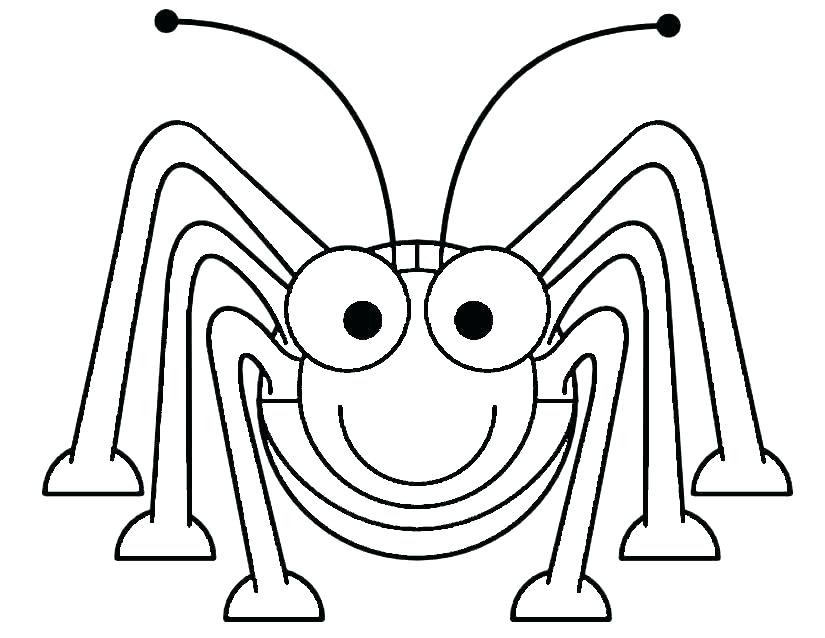 825x638 Grasshopper Coloring Page