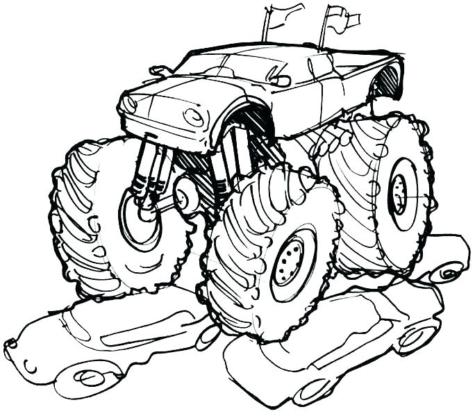 684x599 Grave Digger Coloring Pages Grave Digger Monster Truck Coloring