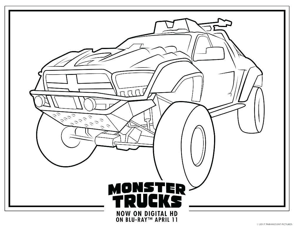 1000x773 Coloring Pages Stocking Grave Digger Monster Jam Large Size