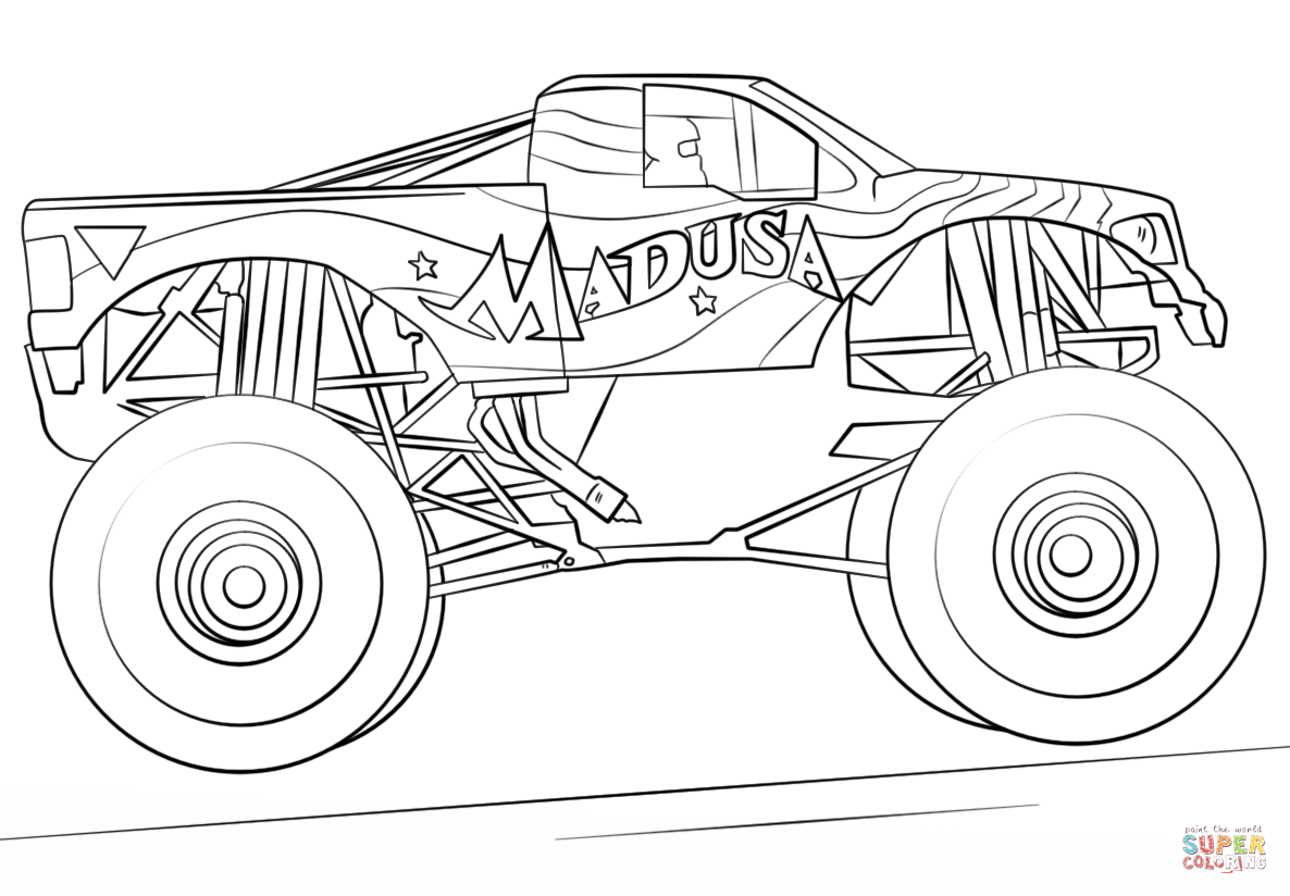 1186x824 Grave Digger Monster Truck Coloring Page