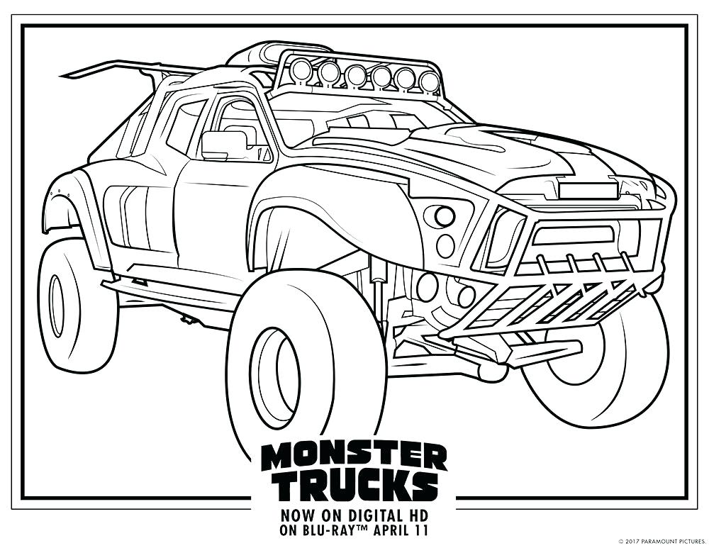 1000x773 Monster Truck Coloring Pages To Print Professional