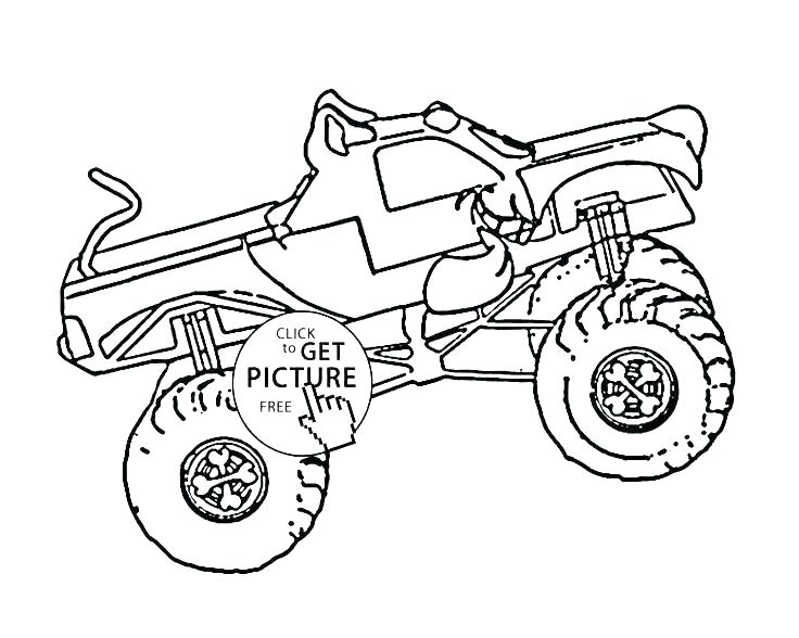 736x588 Printable Monster Truck Coloring Pages