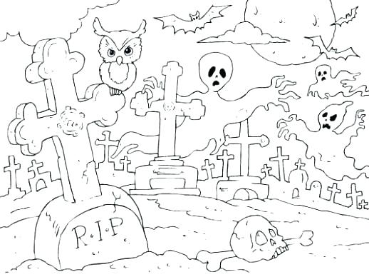 518x388 Halloween Scary Coloring Pages Amazing Coloring Pages Coloring