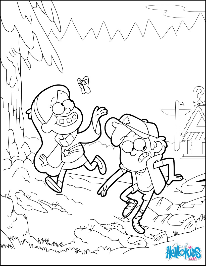 820x1060 Gravity Falls Coloring Pages