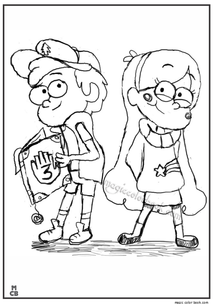 685x975 Gravity Falls Coloring Pages