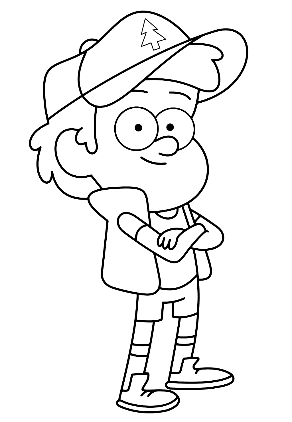 1024x1480 Gravity Falls Dipper Pines Colouring Page