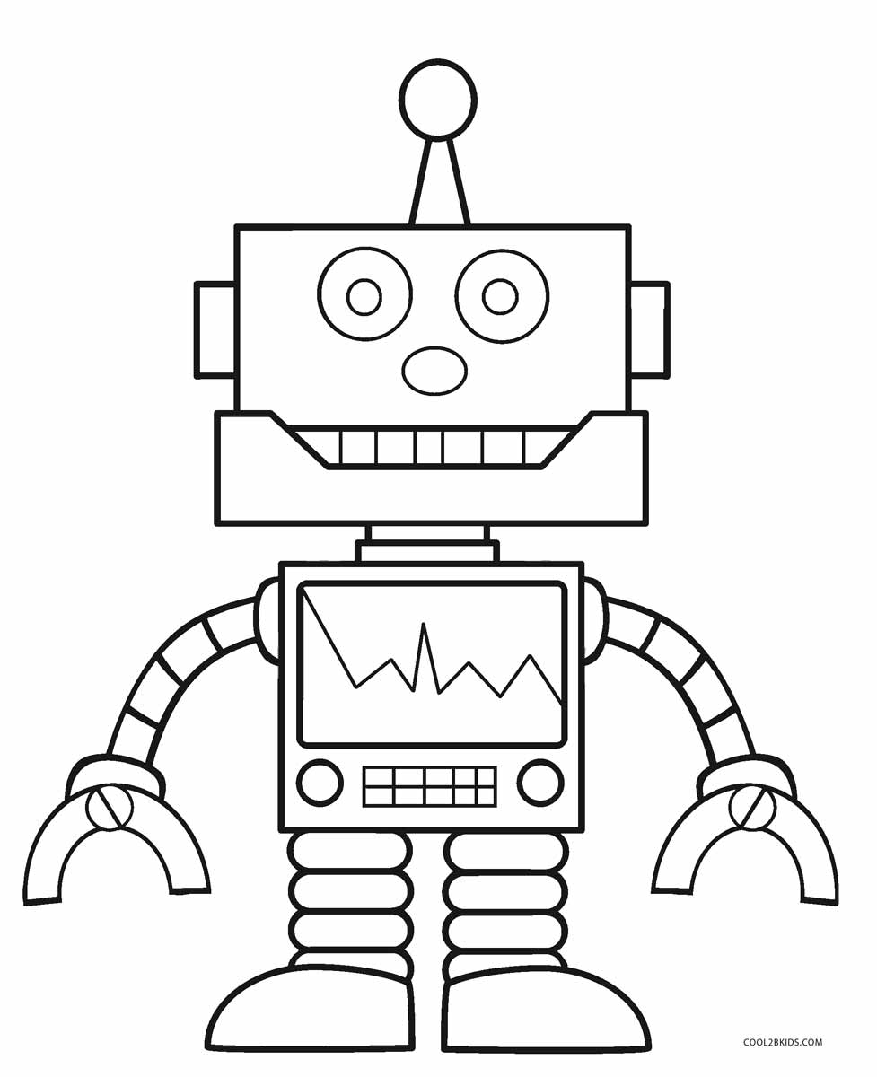977x1200 Free Printable Robot Coloring Pages For Kids