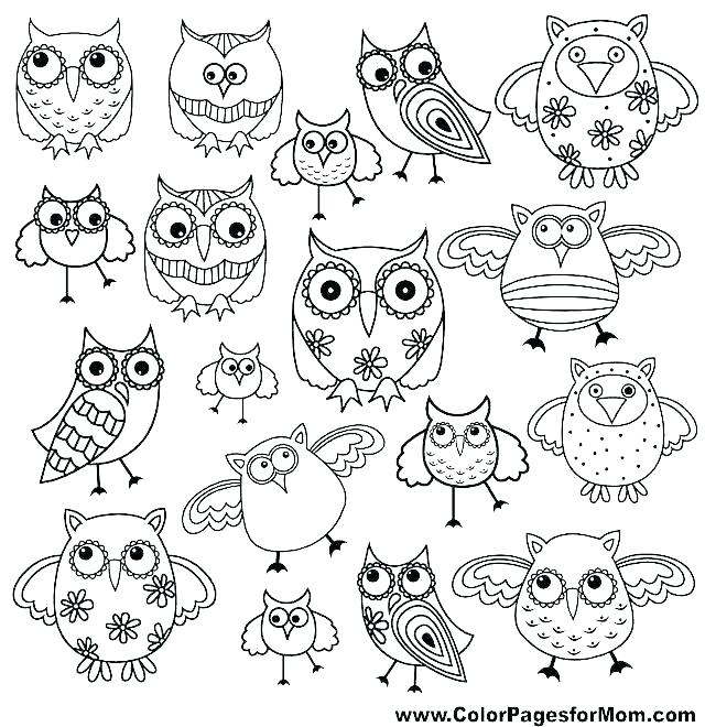 640x660 Coloring Pages Of Owls Great Horned Owl Coloring Page Owls