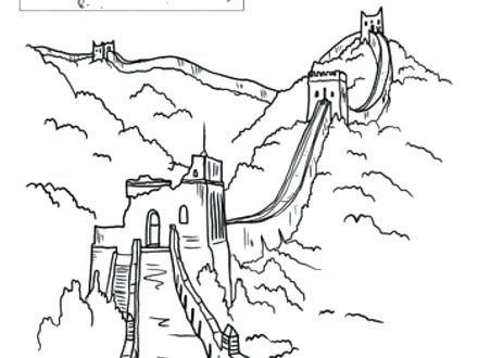 440x330 Great Wall Of China Coloring Page China Coloring Pages Map Of Page