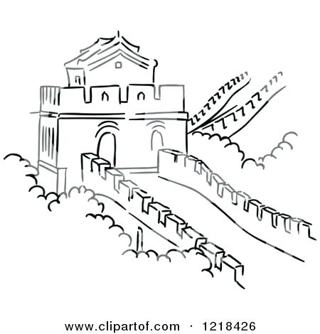 450x470 Great Wall Of China Coloring Page Coloring Pages New Year Coloring
