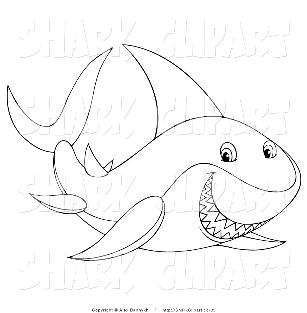 1024x1044 Mean Great White Shark Coloring Pages