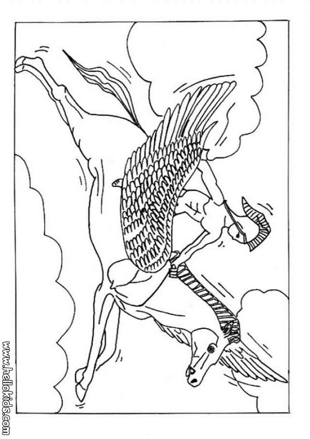 637x900 Pegasus, The Flying Horse Of Greek Mythology Coloring Pages