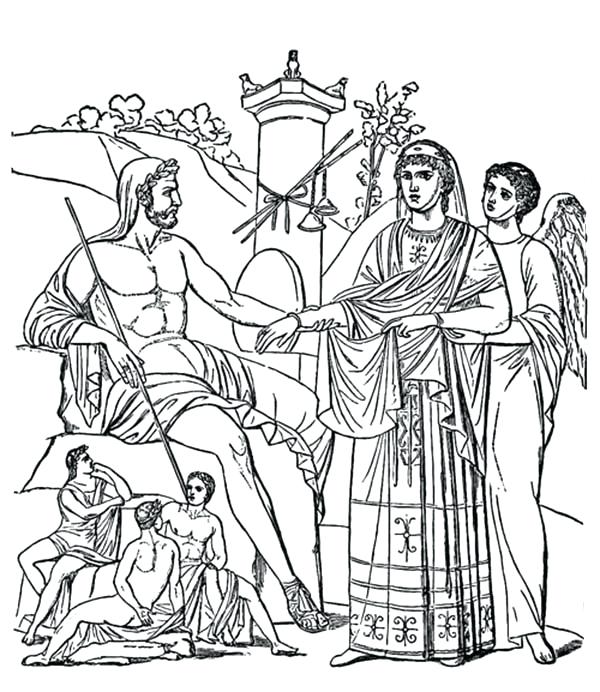 600x692 Ancient Greece Coloring Pages Mythology And In Colouring Page Fun