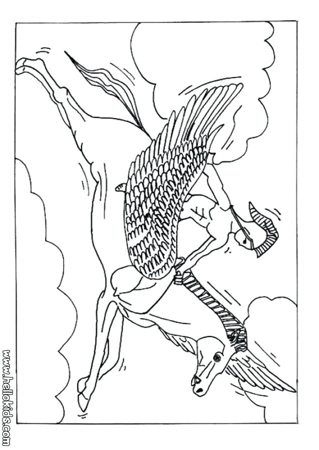 637x900 Greece Coloring Pages The Winged Horse Coloring Page Coloring Page