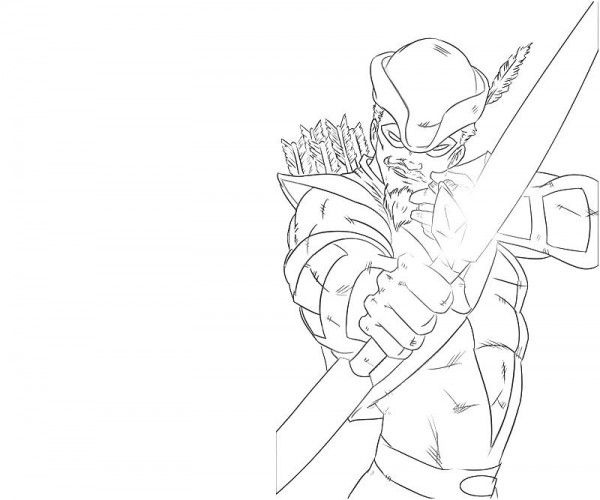600x500 For Green Arrow Coloring Pages