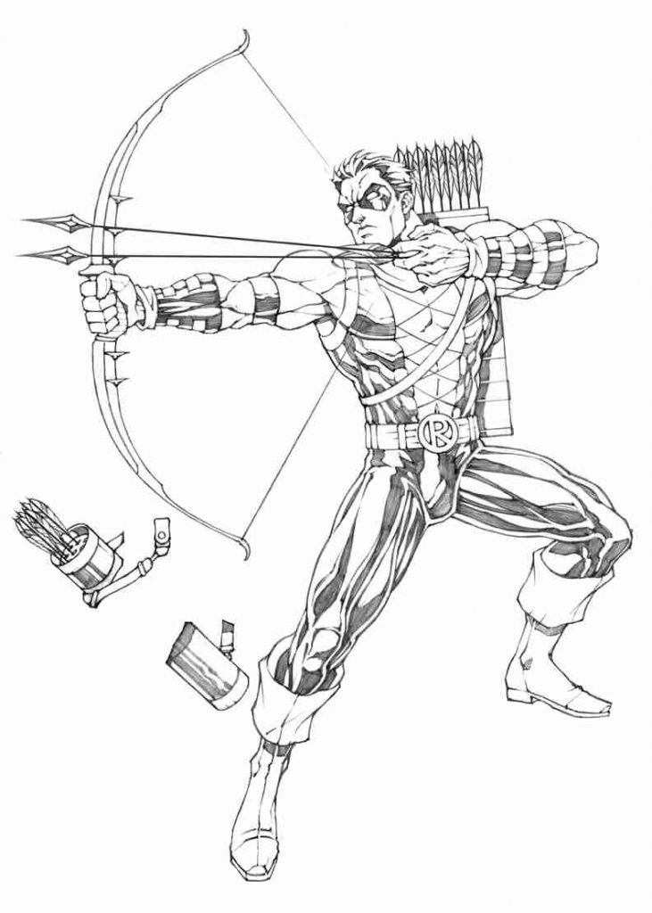 731x1024 Wonderful Green Arrow Coloring Pages