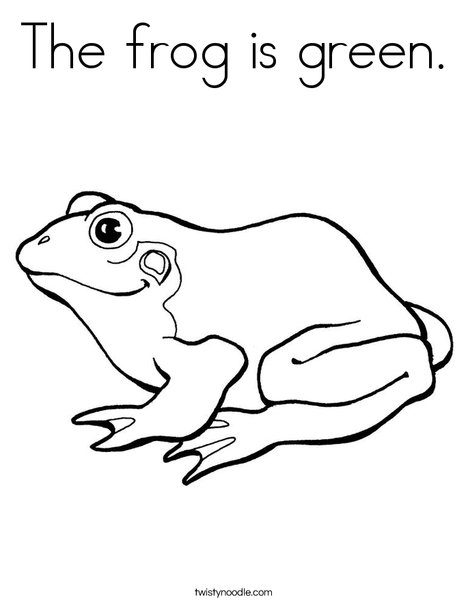 468x605 The Frog Is Green Coloring Page