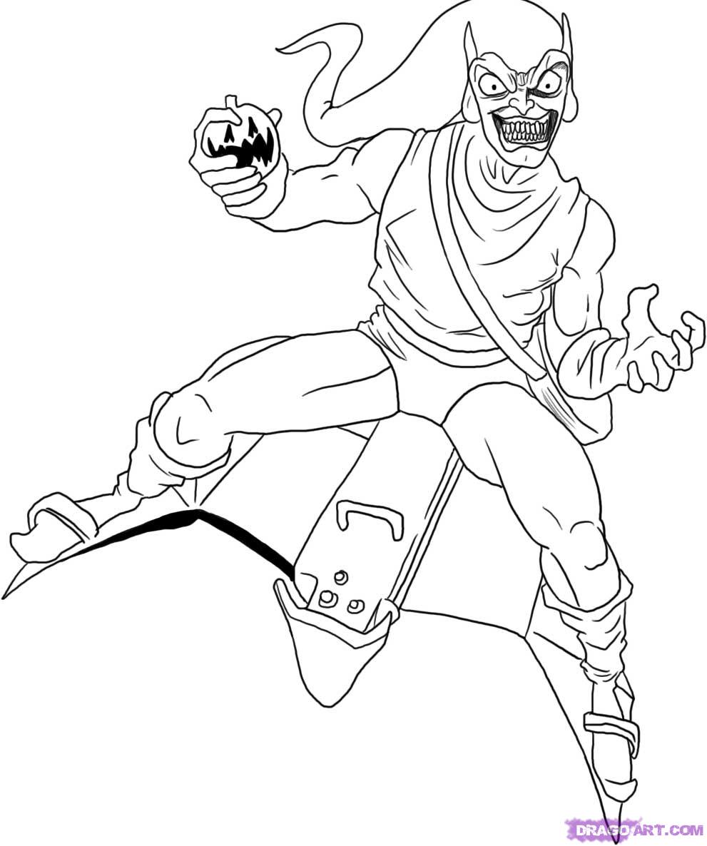 991x1186 Green Goblin Coloring Pages Green Goblin Coloring Pages Printables