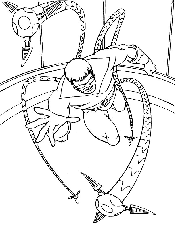 612x792 Kids Under Spider Man Coloring Pages