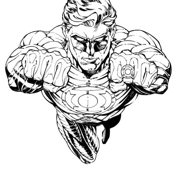 600x576 Green Lantern Coloring Pages
