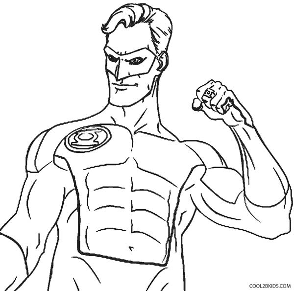 600x594 Printable Green Lantern Coloring Pages For Kids
