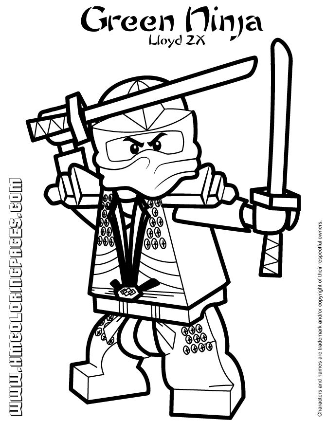 670x867 Lego Ninjago Coloring Pages Of The Green Ninja Best Ninjago