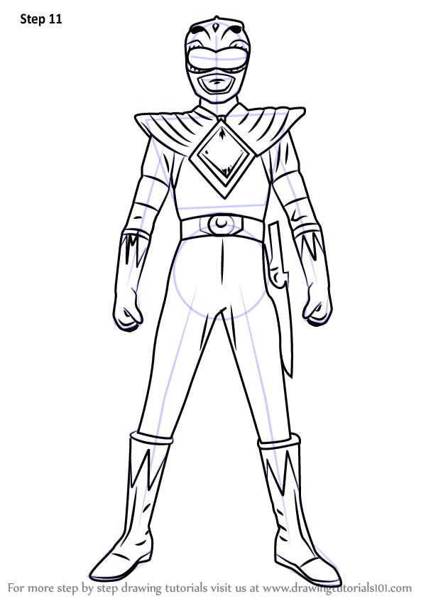 600x846 Learn How To Draw Green Ranger From Power Rangers