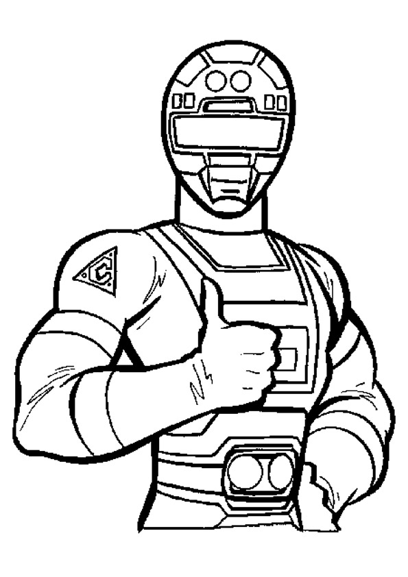 595x842 Black Power Ranger Coloring Pages