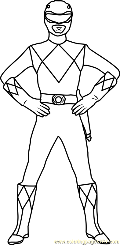 393x800 Red Ranger Coloring Page