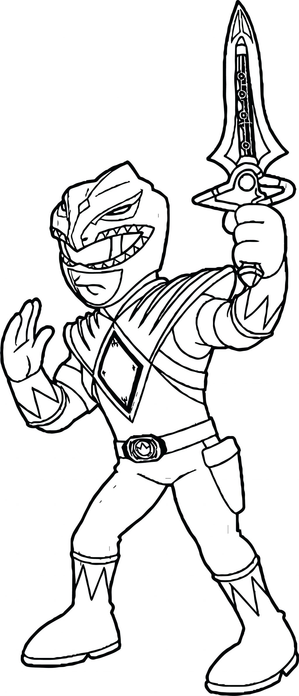 1024x2378 Coloring Page Power Rangers Coloring Page Green Ranger Free