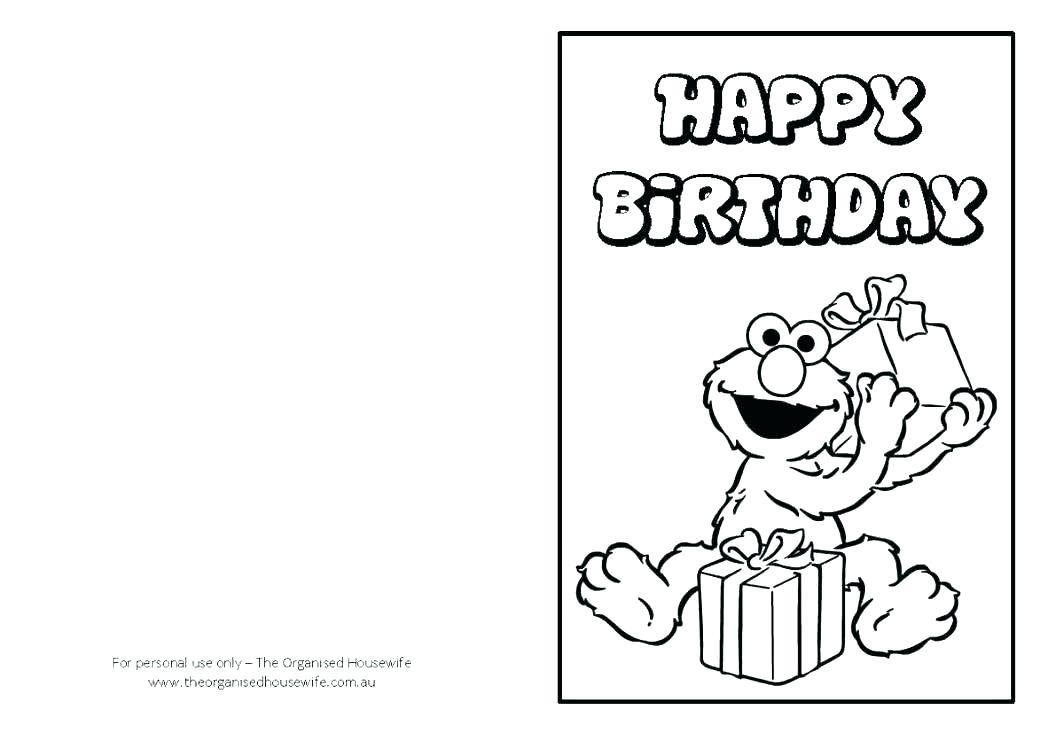 1048x741 Happy Birthday Card Coloring Pages