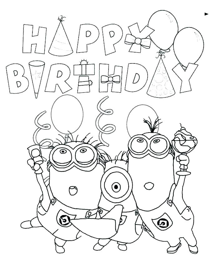 670x867 Happy Birthday Cards To Color