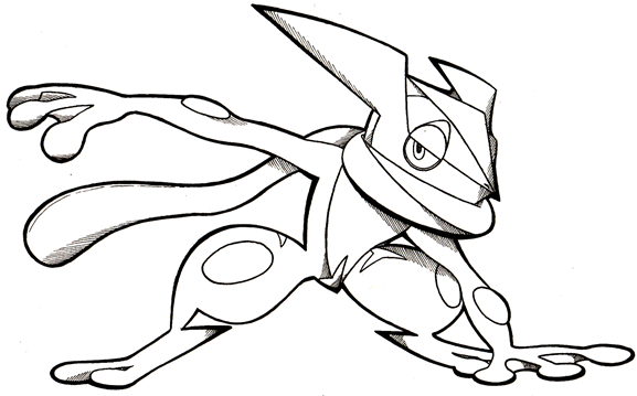 577x359 Greninja Pokemon Coloring Pages