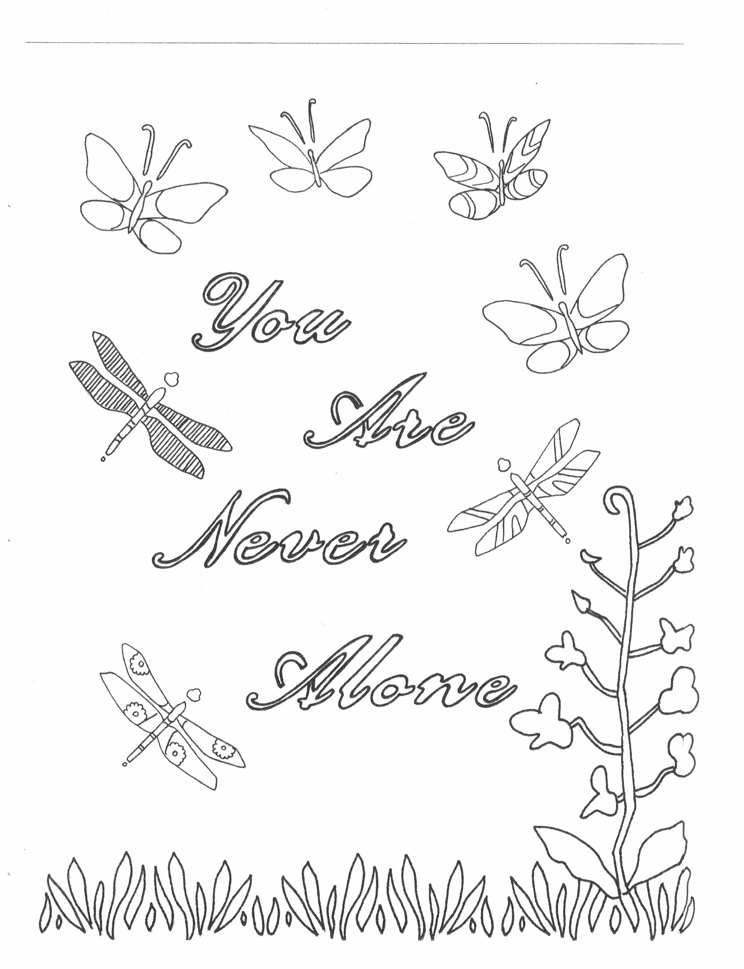 2479x3229 You Are Never Alone Coloring Page Etsy And Coloring Books
