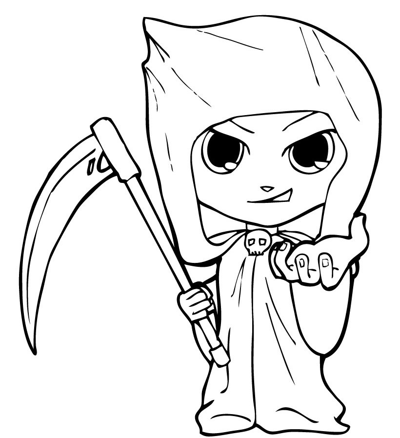 820x898 Halloween Skeleton Coloring Pages, Grim Reaper Face Coloring Pages