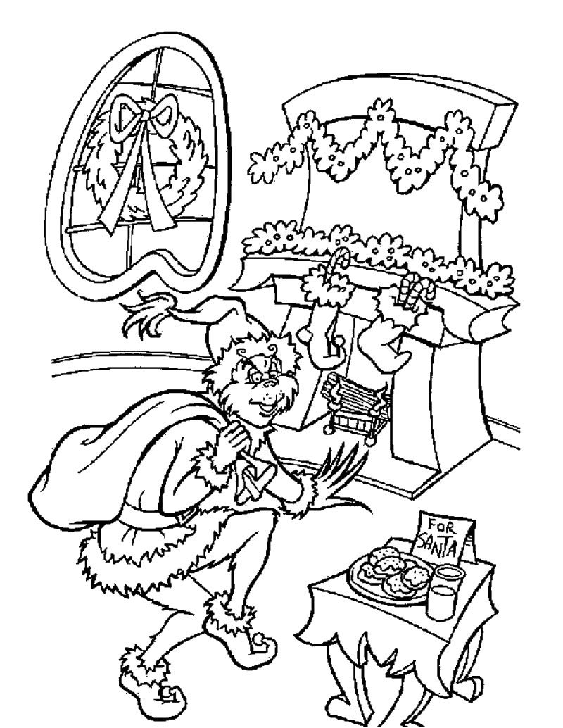 800x1034 The Grinch Who Stole Christmas Coloring Pages Allmadecine
