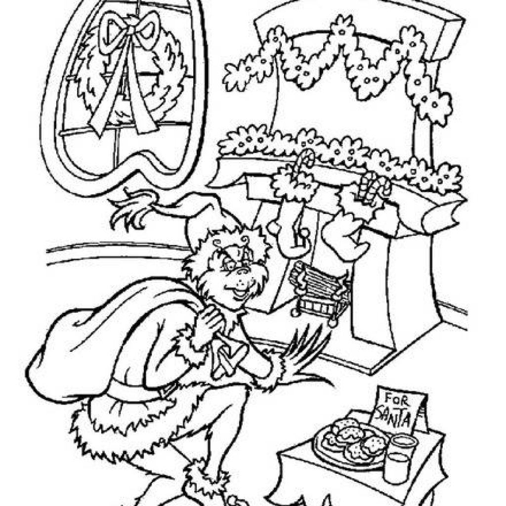 1024x1024 The Grinch Coloring Pages Beautiful How Stole Christmas The Grinch