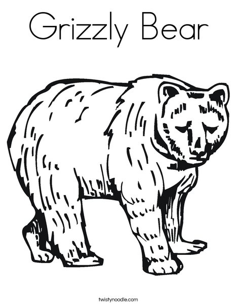 468x605 Grizzly Bear Coloring Page