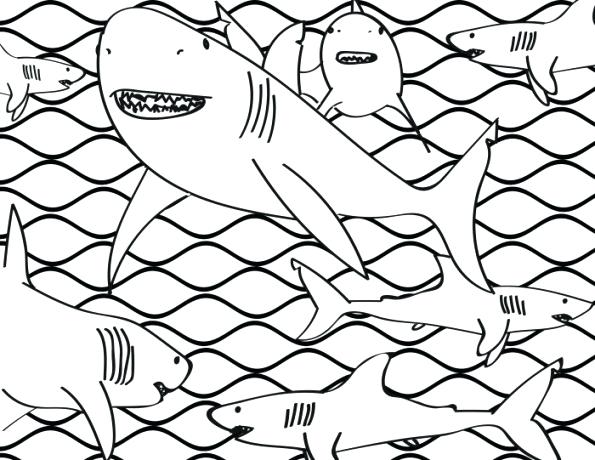 595x460 Miniature Masterminds Shark Frenzy Coloring Page Grocery Store