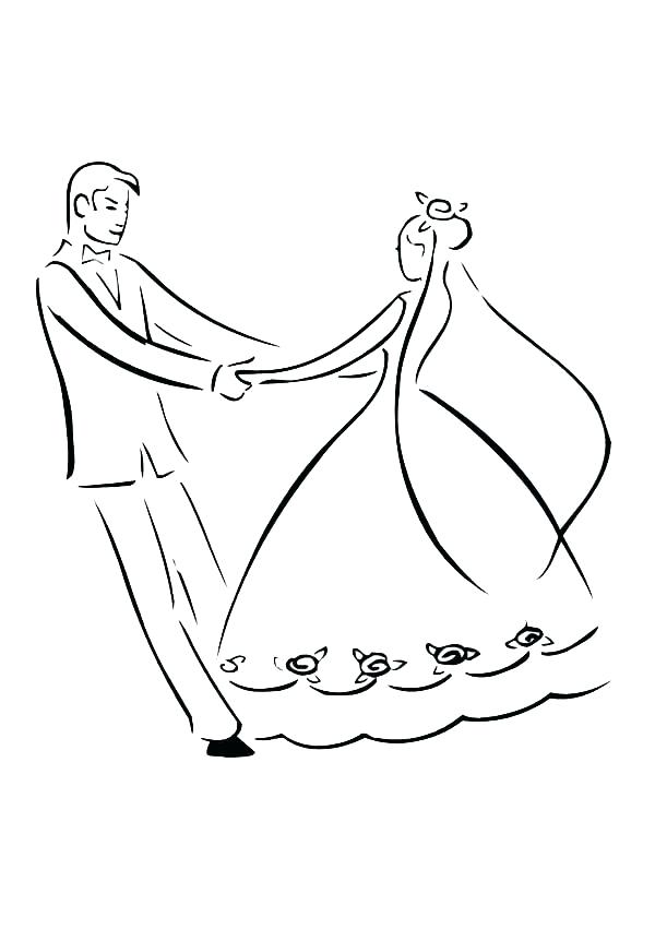 600x851 Bride And Groom Colouring Pages Coloring Wedding Best Coloring