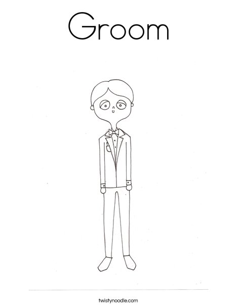 468x605 Groom Coloring Page