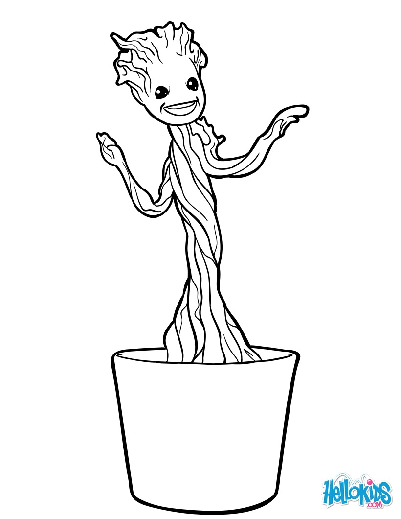 820x1060 Little Groot Coloring Page Discover More Coloring Pages