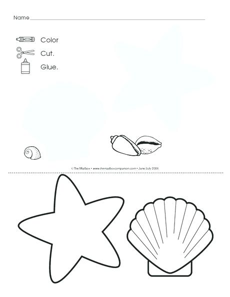 460x595 Childrens Coloring Pages Animals Worksheet Cut And Glue Star